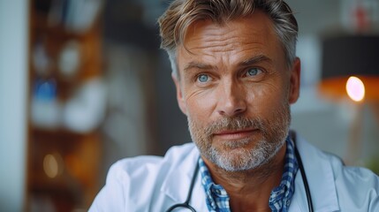 Obraz premium medicine healthcare and people concept doctor talking to male patient at medical office in hospital copy space