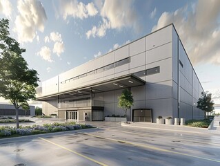 Modern Industrial Building with Contemporary Architecture