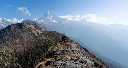 Aerial view of stunning Nepalese Himalayan scenery