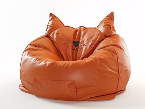 Giant Orange Cat Bean Bag Furniture