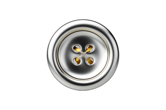 Designer Button isolated on transparent background.