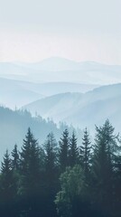 Obraz premium Landscape Composition: Mountains and Forests