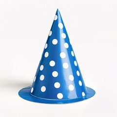 Fototapeta premium Blue and White Pointed Party Hat