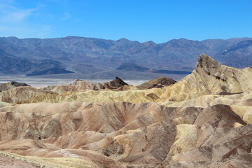 Beautiful mountains against the backdrop of a blue sky. Death Valley, California, USA