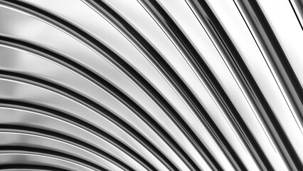 Abstract background, 3d white gray wavy stripes pattern, interesting striped 3D wallpaper.