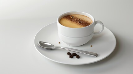 Fototapeta premium a cup of coffee on a white background
