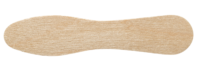Cutout disposable wooden ice cream spoon