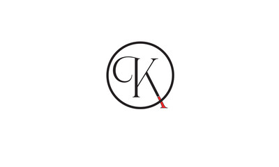  K, KK , K , Abstract Letters Logo Monogram