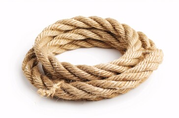 Obraz premium A Brown Jute Rope Coiled and Ready for Use