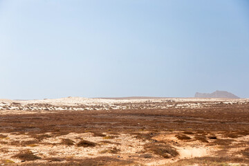 landscape in the desert, boa vista, cape verde