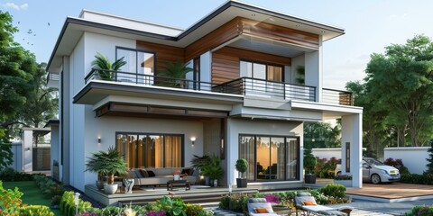Modern Architectural Design of Residential House