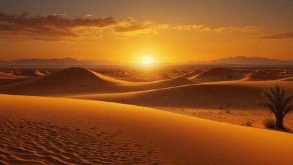 sunset in the desert