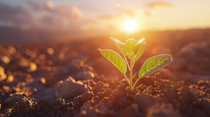 A Seedling's Journey: From Sunlit Soil to Emerging Green