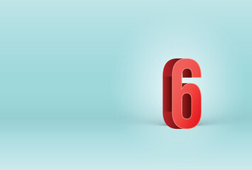 Letter 6 Vector Text Style, Fonts Concept