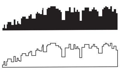 Fototapeta premium city silhouettes great set vector illustration. EPS 10