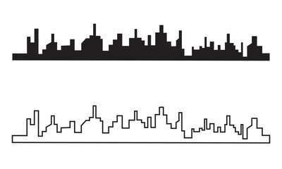 city silhouettes great set vector illustration. EPS 10