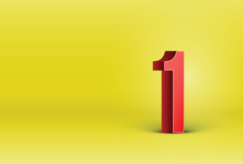 Letter 1 Vector Text Style, Fonts Concept