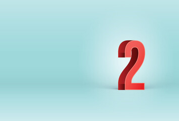 Letter 2 Vector Text Style, Fonts Concept