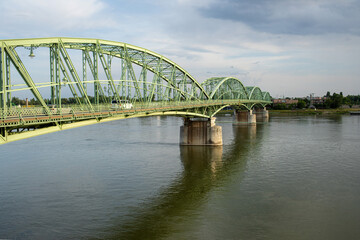 Bridge between Slovakia and Hungary in Komarno.