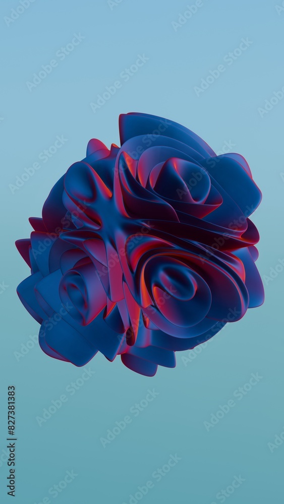 Leinwandbilder Waves of dynamic waveforms with 3D effects, creating a visually rhythmic and harmonious composition..