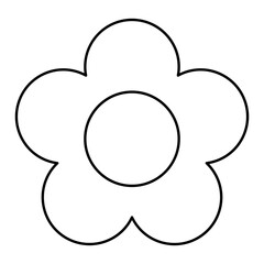 flower y2k element line icon.