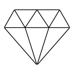 diamond y2k element line icon.