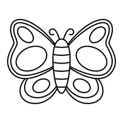 butterfly y2k element line icon.
