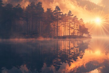 Serene Lake Sunset