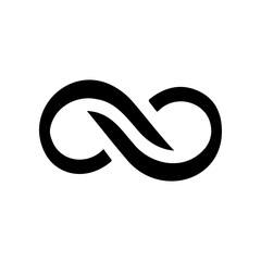 Infinity symbol vector simple tattoo design Looping concept