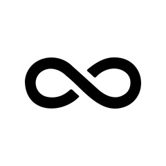 Infinity symbol vector simple tattoo design Looping concept