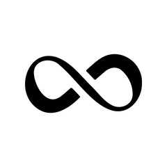 Infinity symbol vector simple tattoo design Looping concept
