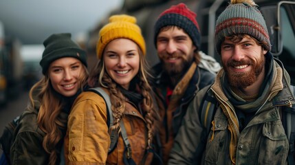 Fototapeta premium A logistics team planning routes and schedules.