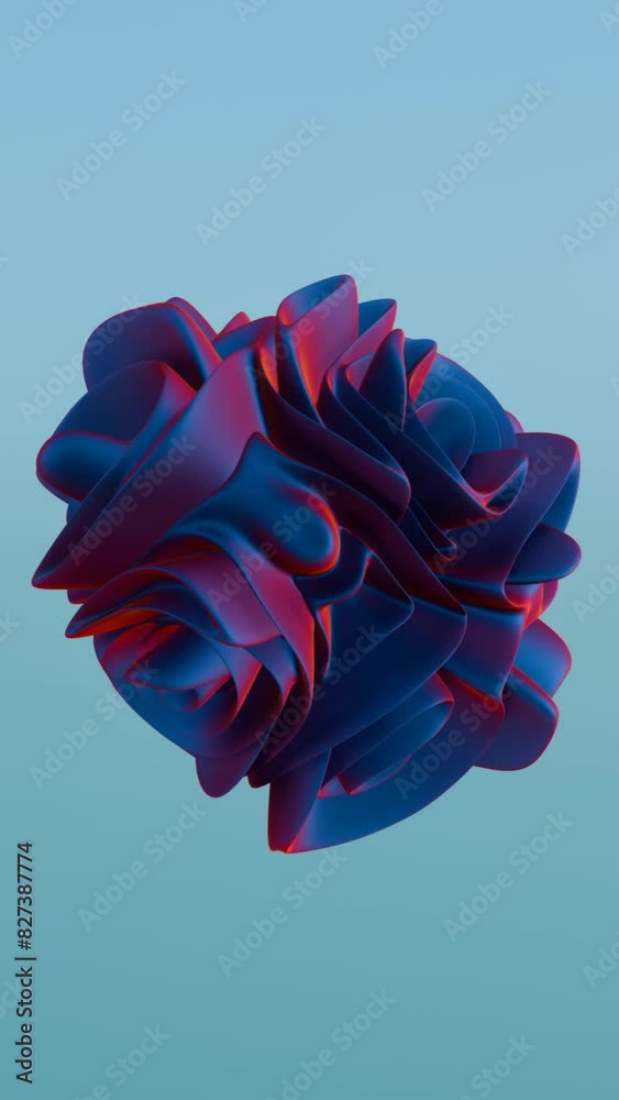 Leinwandbilder Waves of dynamic waveforms with 3D effects, creating a visually rhythmic and harmonious composition.	