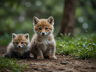 Obraz premium two small kittens