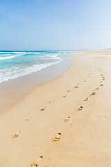 footprints on the sand, Praia de Chaves, Boa Vista, Cape Verde