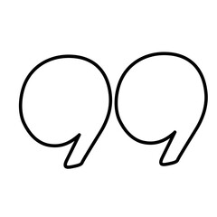 Quote mark, dialog line editable icon