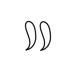 Quote mark, dialog line editable icon