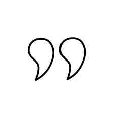 Quote mark, dialog line editable icon