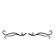 Collection of Handdrawn swirls and curles. Design element of ornaments for wedding cards, in invitations, save the date cards, flyers for restaurant