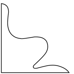 Obraz premium Line graph analysis icon isolated on black background. Concept for digital analysis gadgets.