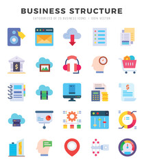Business Structure icons set for website and mobile site and apps.