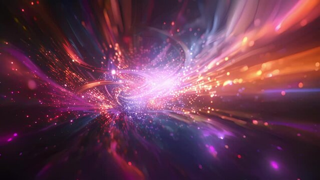 An otherworldly scene with ethereal lights and patterns created by the interactions of Planck length substructures in a realm beyond our perception.