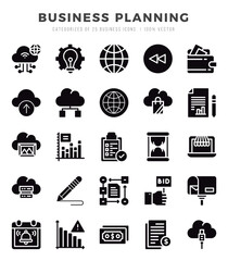 Business Planning Icon Pack 25 Vector Symbols for Web Design.