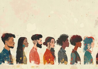 Diverse Portraits: A Colorful Lineup of Individuality