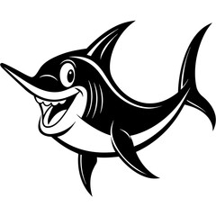 shark vector silhouette illustration
