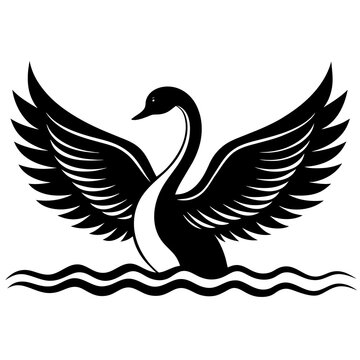recommend clip art: swan vector silhouette illustration