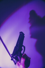 Pistol gun artistic photo book cover design