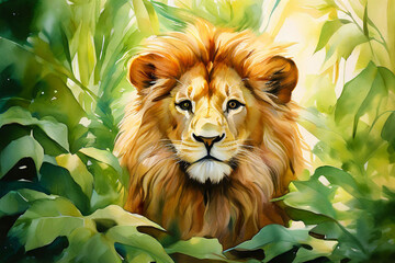 portrait of a lion