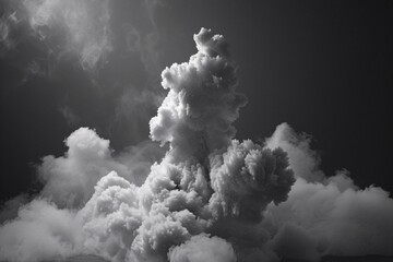 Spectacular Cloud of Smoke Against a Dark Sky
