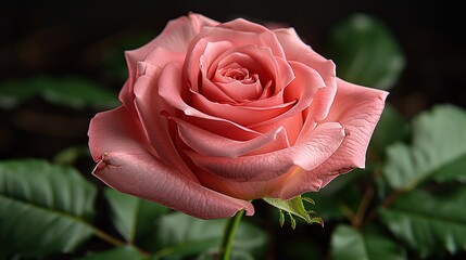 A large pink rose HD 8K wallpaper Stock Photographic Image 